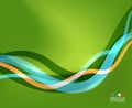 Transparent colorful wave lines with light effects Royalty Free Stock Photo