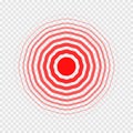 Transparent concentric circle elements like pain