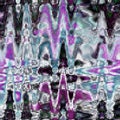 Transparent crack glass window zigzag ice pattern violet on dark background