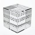Abstract Technology Concept Binary Data Cube Royalty Free Stock Photo