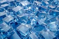 Transparent Cubes Pattern, Blue Glass Cube Background, Geometric 3d Crystals Mockup Royalty Free Stock Photo