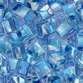 Transparent Cubes Pattern, Blue Glass Cube Background, Geometric 3d Crystals Mockup Royalty Free Stock Photo