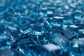 Transparent Cubes Pattern, Blue Glass Cube Background, Geometric 3d Crystals Mockup Royalty Free Stock Photo