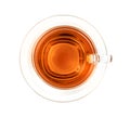 Transparent cup of tea isolated on white background ,include clipping path Royalty Free Stock Photo