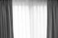 Transparent curtain on window Royalty Free Stock Photo