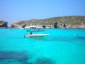 Transparent, cyan waters of the Blue Lagoon, Malta