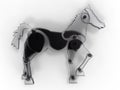 Transparent 3D mechanized horse