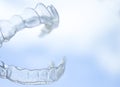 Transparent dental correction orthodontics Royalty Free Stock Photo