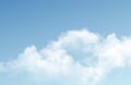 Transparent different clouds isolated on blue background. Real transparency effect. Vector illustration Royalty Free Stock Photo