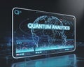Quantum analytics display isolated on transparent background Royalty Free Stock Photo