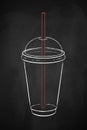 Transparent Disposable Takeaway Coffee Cup