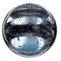 Transparent dramatic water drop reflection and refraction isolated 3D rendering fresh and clean graphic design element material