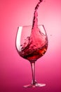 alcohol glass party background drink red closeup gradient celebrate wine liquid. Generative AI.