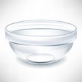 Transparent empty bowl