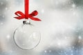 Transparent empty Christmas bauble Royalty Free Stock Photo