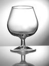 Transparent empty wine glass