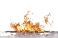 Transparent Fire Explosion Background, A Fiery Visual for Dynamic Designs Royalty Free Stock Photo