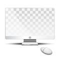 Transparent flat screen, eps editable with transparency Royalty Free Stock Photo