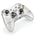Transparent gaming controller isolated on white background Royalty Free Stock Photo