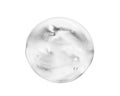 Transparent gel texture. Clear liquid cream circle drop blob swatch isolated on white background. Beauty product, hand sanitizer s