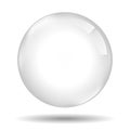 Transparent glas. White pearl, water soap bubble, shiny glossy orb realistic design elements