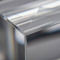 Of a transparent glass or acrylic cube, highlighting its solid Royalty Free Stock Photo