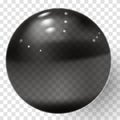 Transparent glass ball. Realistic transparent sphere. Vector Royalty Free Stock Photo