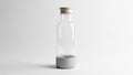 Transparent glass, the bottle is empty, emphasizing its clean lines Royalty Free Stock Photo