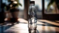 Transparent glass bottle of fresh drinking water generated by AI Royalty Free Stock Photo