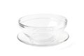 Transparent Glass Bowl and Plate on White Royalty Free Stock Photo