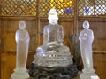 Transparent glass buddha statue statue, adobe rgb Royalty Free Stock Photo