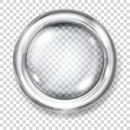 Transparent glass button Royalty Free Stock Photo