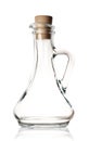 Transparent glass carafe with a cork Royalty Free Stock Photo