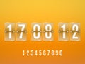 Transparent Glass Countdown timer isolated. Vector