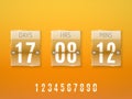 Transparent Glass Countdown timer . Vector