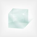 Transparent glass cube