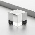 Its clear, reflective sides and sharp edges create a minimalist aesthetic Royalty Free Stock Photo