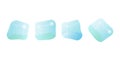 Transparent glass cube shapes in realistic style. Royalty Free Stock Photo