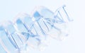 Transparent glass DNA structure, 3d rendering Royalty Free Stock Photo