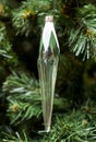 Transparent glass icicle - Christmas toy from the times of the USSR