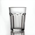 Transparent Glass with Prominent Handle on White Background