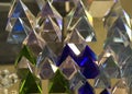 Transparent glass pyramids