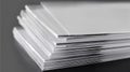Stack of transparent glass sheets with subtle etched layers symbolizing hierarchical subcategories Royalty Free Stock Photo