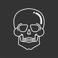 Transparent glass skull isolated. Skeleton head. Vector illustration Royalty Free Stock Photo