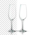 Transparent Glass Vector. Brandy Blank. Empty Clear Glass Cup. For Water, Drink, Wine, Alcohol, Juice, Cocktail