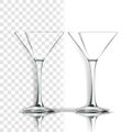 Transparent Glass Vector. Classic Goblet. Empty Clear Glass Cup. For Water, Drink, Wine, Alcohol, Juice, Cocktail Royalty Free Stock Photo