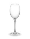 transparent glass for wine and low alcohol drinks vector illustration Royalty Free Stock Photo