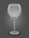 transparent glass for wine and low alcohol drinks vector illustration Royalty Free Stock Photo