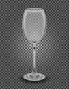 transparent glass for wine and low alcohol drinks vector illustration Royalty Free Stock Photo