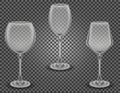 transparent glass for wine and low alcohol drinks vector illustration Royalty Free Stock Photo